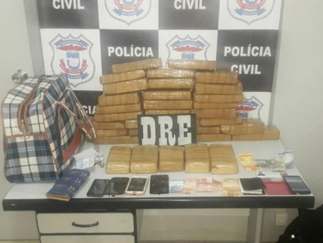 30 quilos de maconha apreendidos em Cuiabá (ass)
