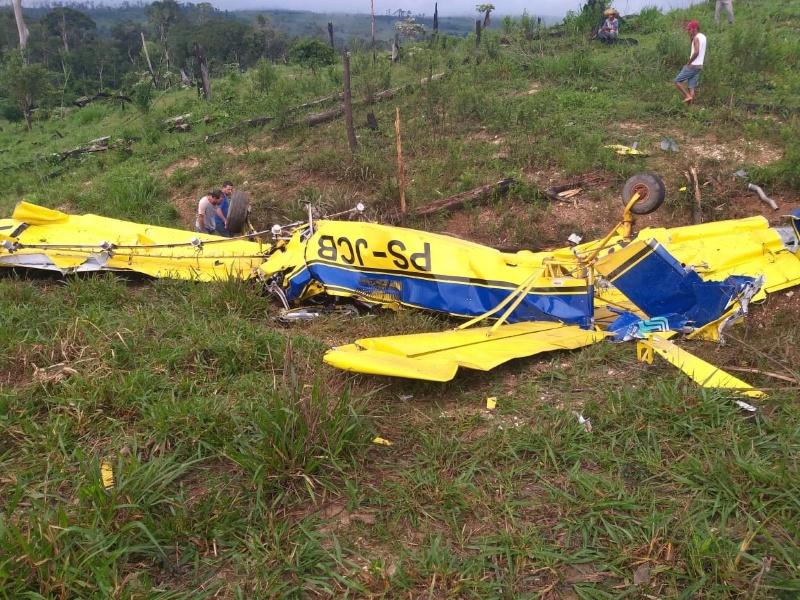 aviao juina queda 2 mortos
