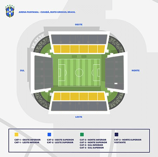 CBF anuncia Cuiabá como sede do Brasil x Venezuela pelas