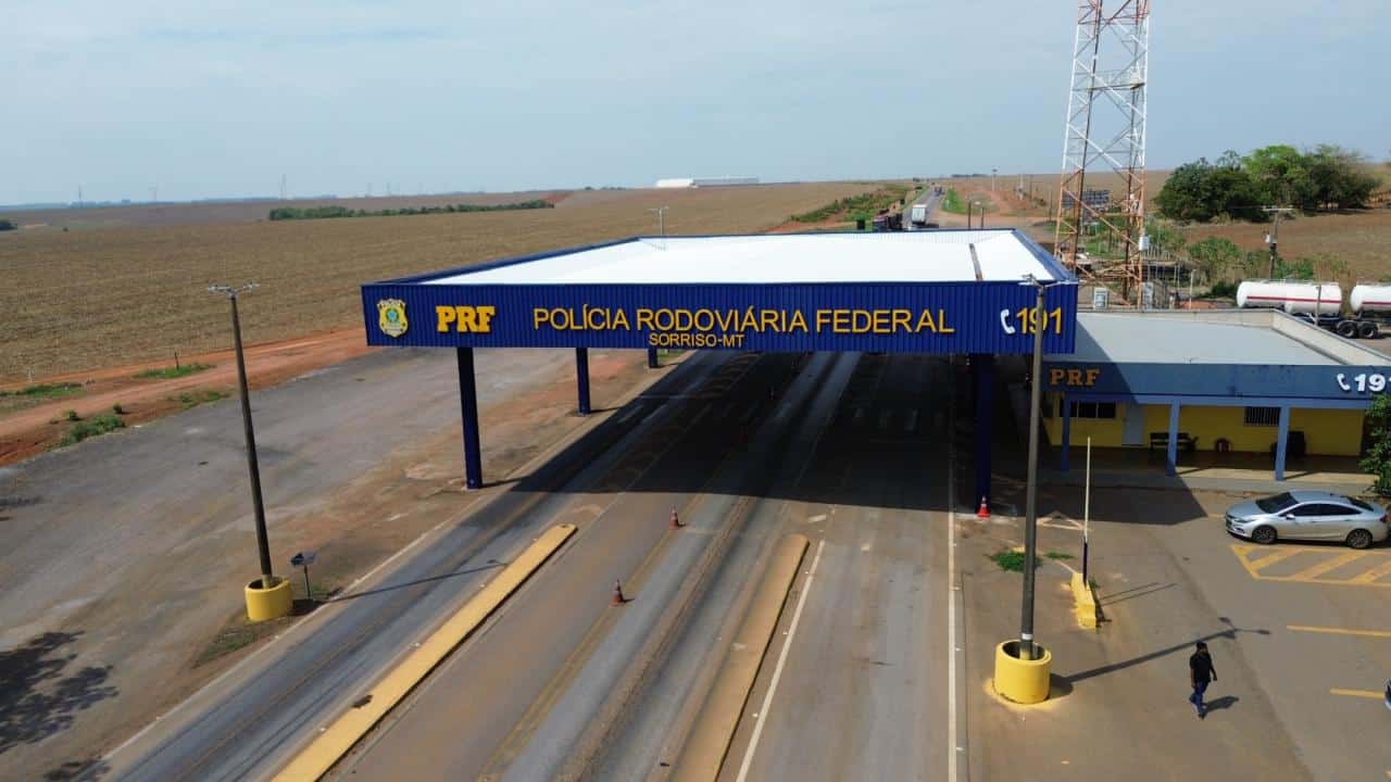 Concluída cobertura da base da PRF na BR-163 em Sorriso | Só Notícias