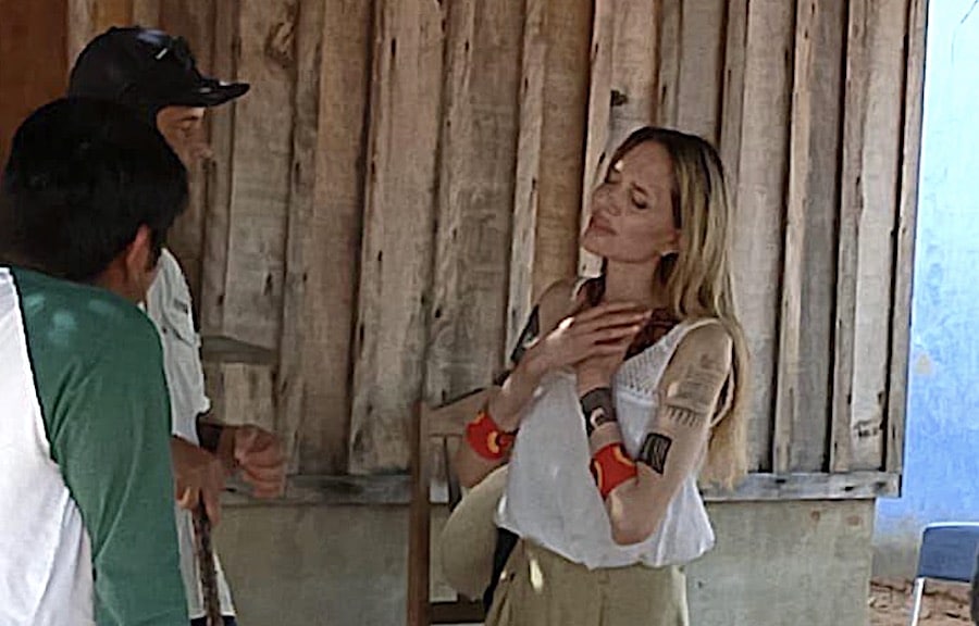 Atriz Angelina Jolie visita aldeia indígena em Mato Grosso | Só Notícias