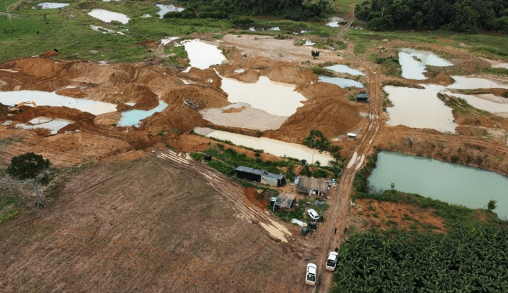 Polícia Ambiental flagra área de garimpo ilegal em Mato Grosso