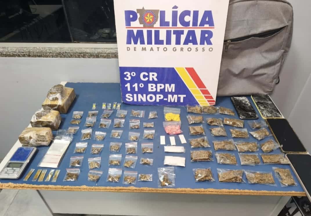 Polícia apreende drogas e prende quatro em Sinop, MT