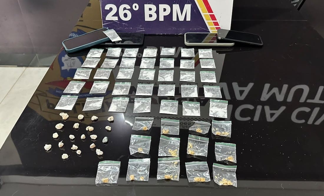 Três pessoas são detidas com cocaína e pasta-base em Nova Mutum, MT