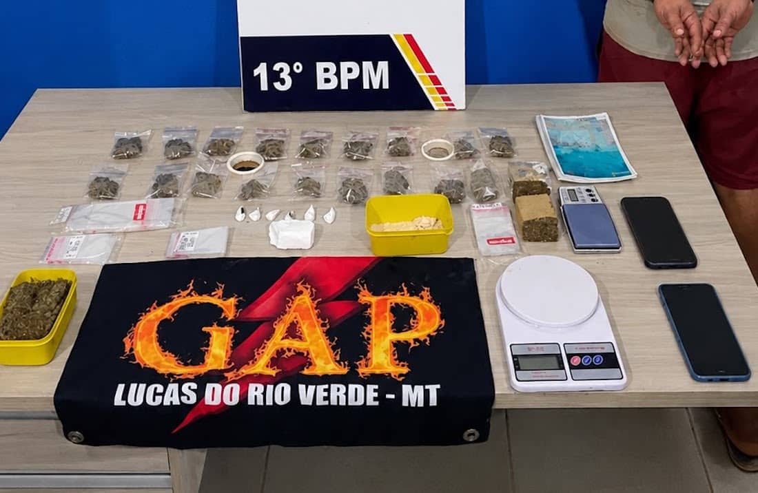 Homem é preso por tráfico e tentativa de suborno em Lucas do Rio Verde, MT
