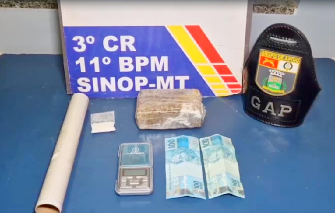Polícia prende trio suspeito de tráfico de drogas em Sinop, MT