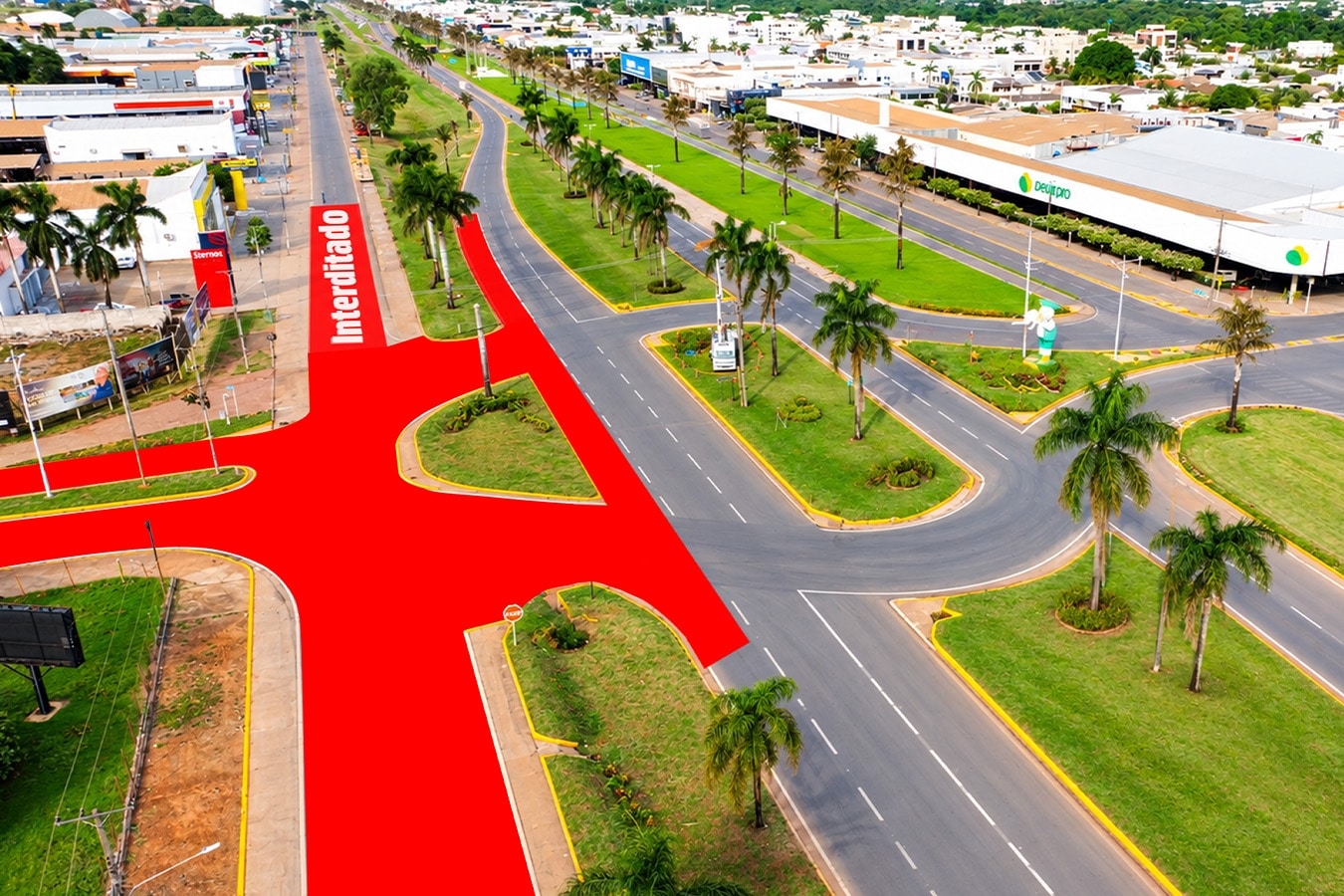 Obras na BR-163 causam interdições em avenidas de Lucas do Rio Verde, MT